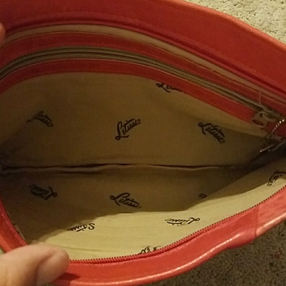 Vintage Letisse Red Leather Clutch - Picture 5 of 7